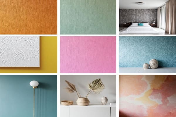 Оклейка обоями стен потолков под покраску и их покраска в два и более цвета