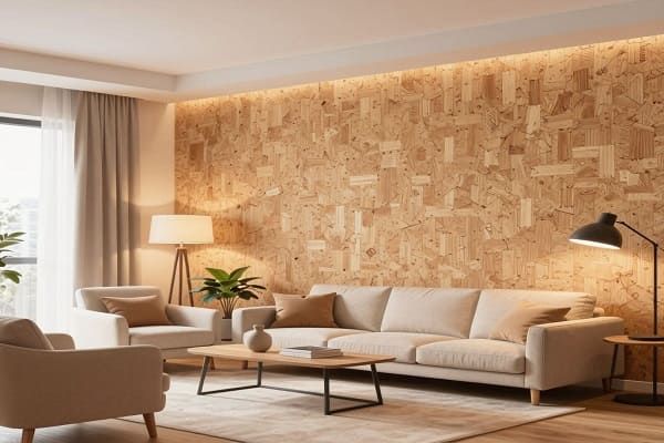 Оклейка стен пробкой, декоративное пробковое покрытие на стенах