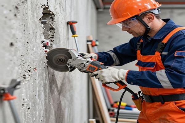 Штробление стен под электропроводку